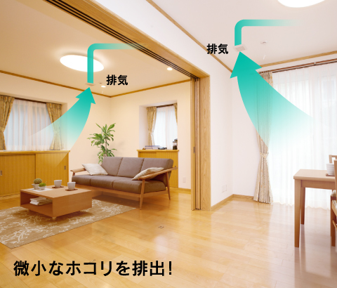 微小なホコリを排出!