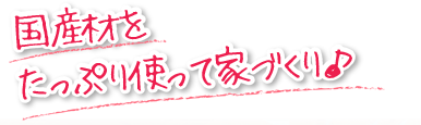 国産材をたっぷり使って家づくり