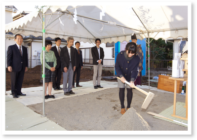 地鎮祭 鍬入れ S様邸