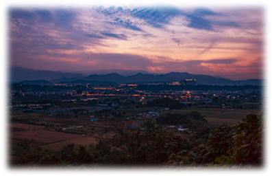 自宅近くから見える夕景 P様邸