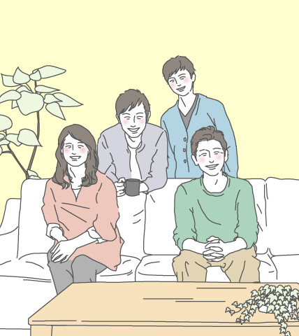 住み心地証言 ご家族イラスト Y様邸