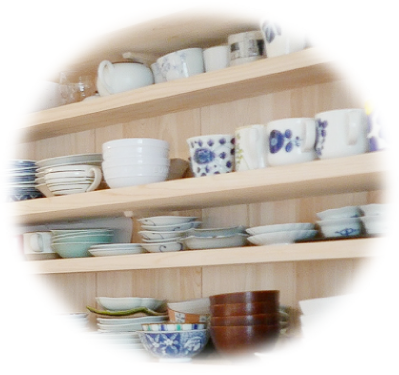 美しく並べられた食器 I様邸